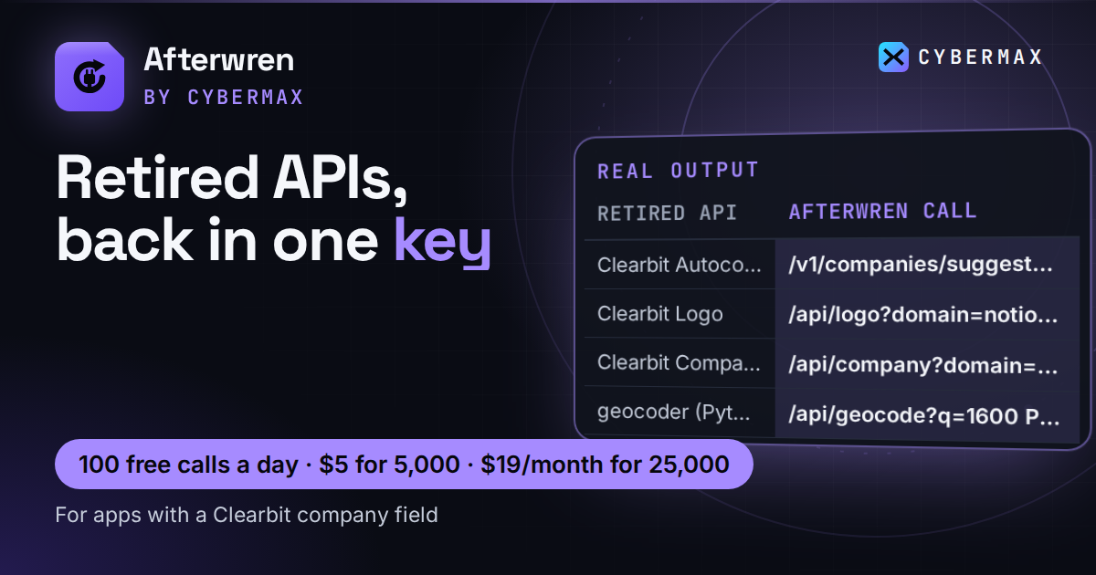 Afterwren API cover