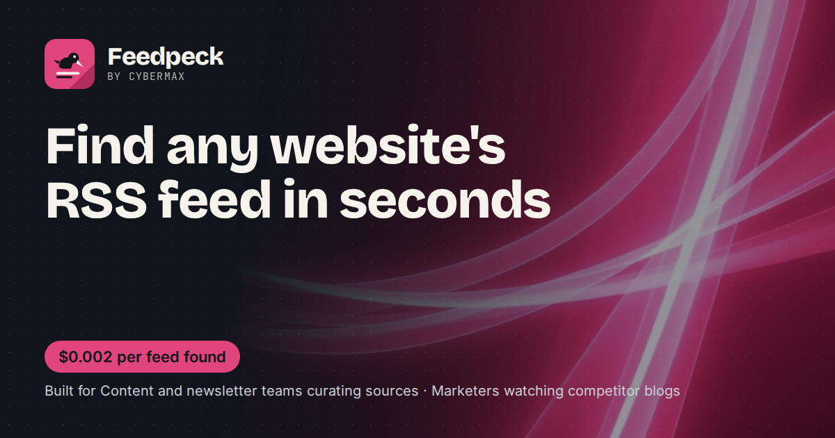 Feedpeck API cover