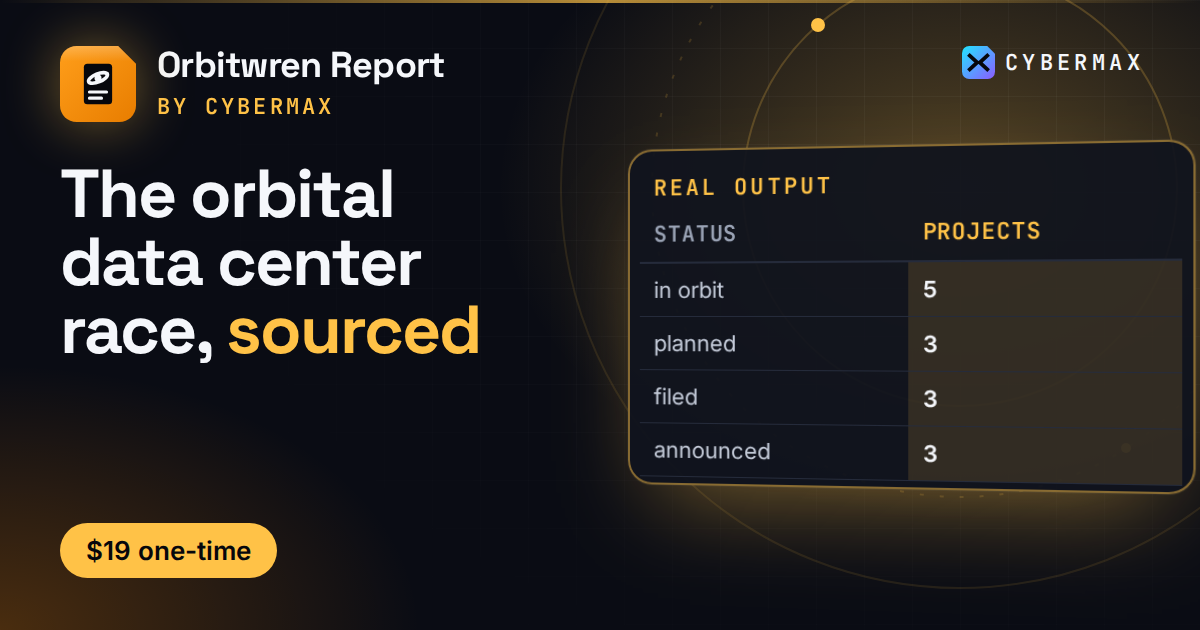 State of Orbital Data Centers report cover