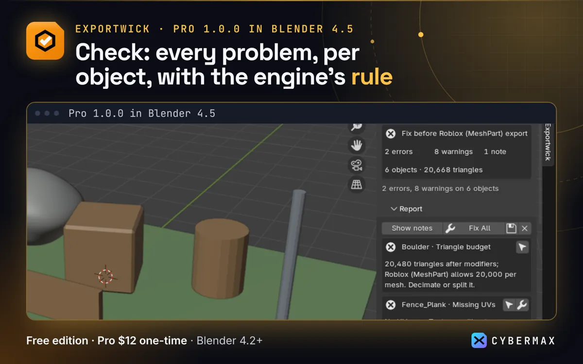 Exportwick Pro for Blender: image 2