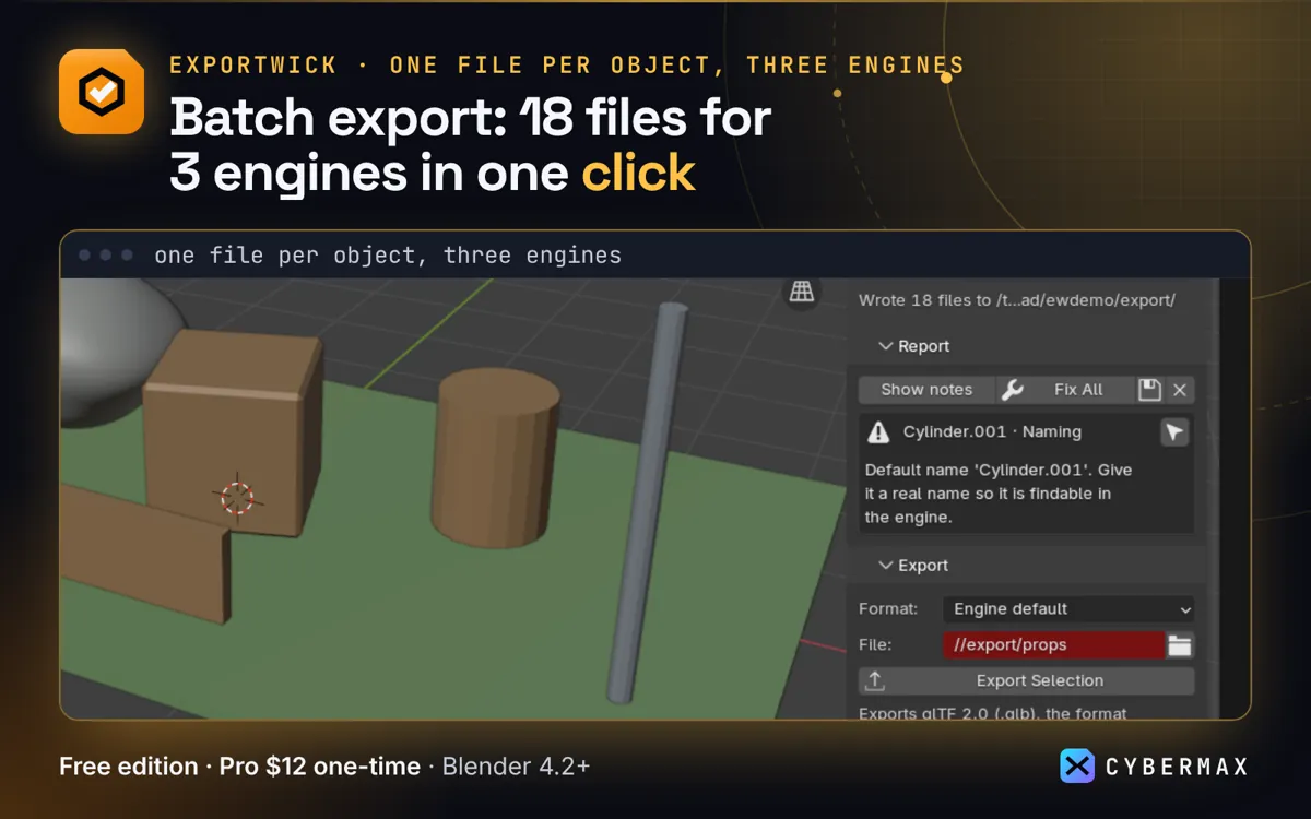 Exportwick Pro for Blender: image 4