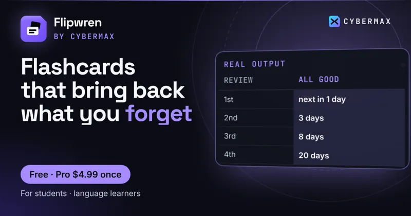 Flipwren: Flashcards that bring back what you forget