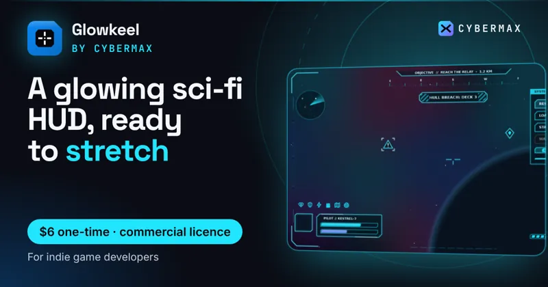 Glowkeel Sci-Fi HUD Kit: A glowing sci-fi HUD, ready to stretch