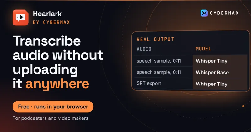 Hearlark Subtitle Pro: Transcribe audio without uploading it anywhere