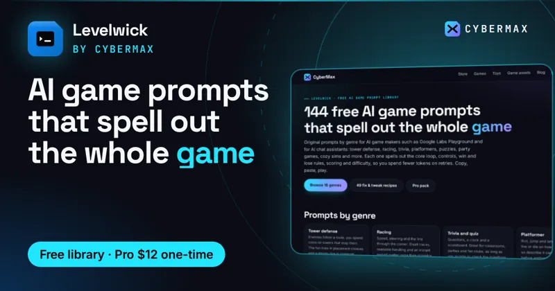 Levelwick Pro: AI game prompts that spell out the whole game