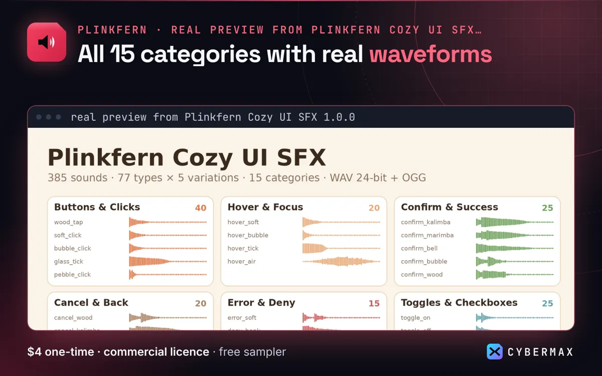 Plinkfern Cozy UI SFX: image 2