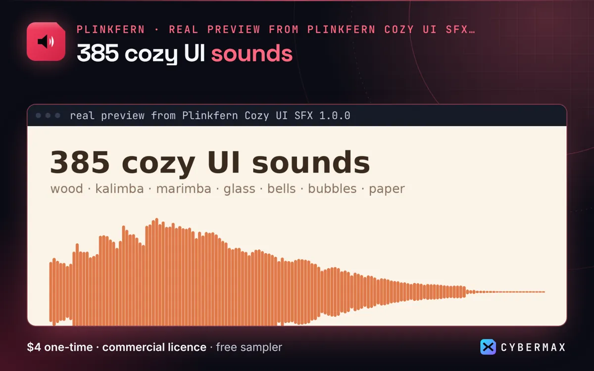 Plinkfern Cozy UI SFX: image 3
