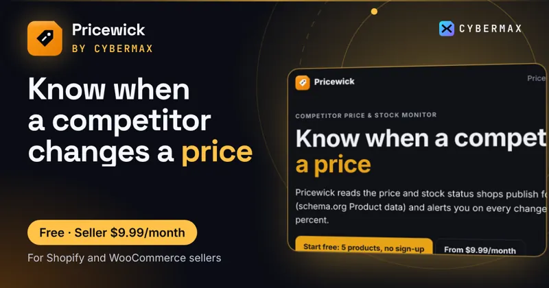 Pricewick: Know when a competitor changes a price