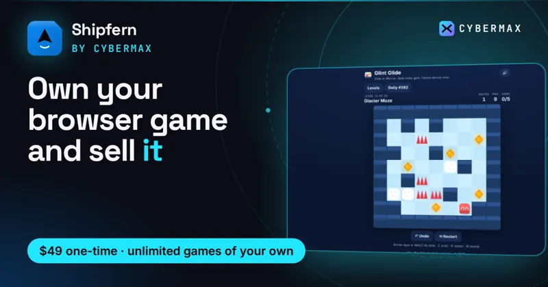 Shipfern Web Game Starter Kit: Own your browser game and sell it