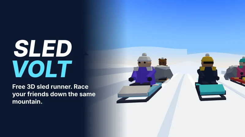 Sled Volt Coins & Looks: 1,500 coins for Sled Volt, the free 3D sled runner at cybermaxtools.com/games/sledvolt/, to spend on sleds, riders and trails in the Garage.