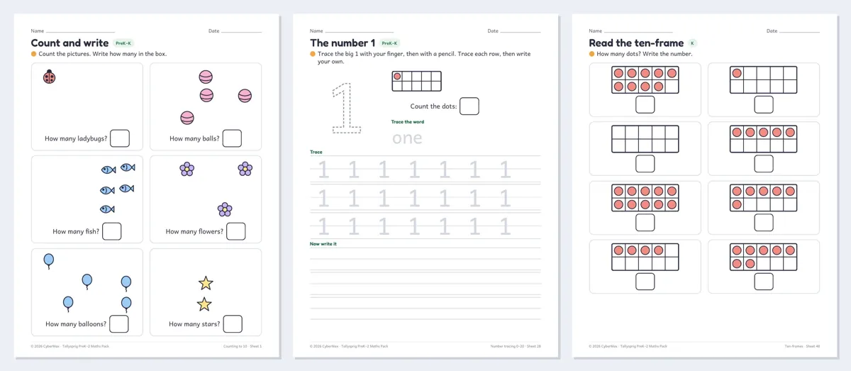 Tallysprig PreK–2 Maths Pack: image 6