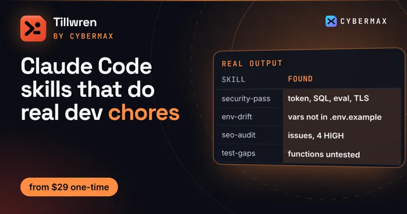 Tillwren: Claude Code skills that do real dev chores