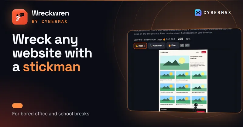 Wreckwren Look Pack: Wreck any website with a stickman
